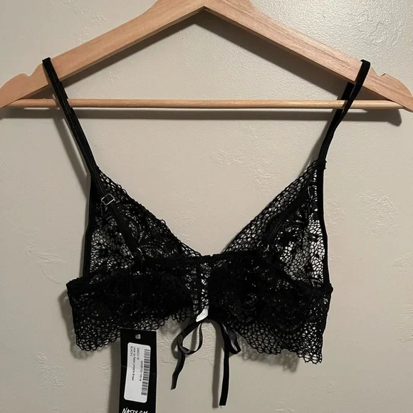 Nasty Gal Lace Up Detail Longline Bralette NWT - Picture 8 of 10